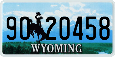 WY license plate 9020458