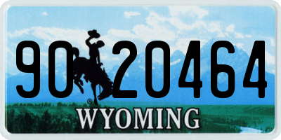 WY license plate 9020464
