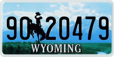 WY license plate 9020479