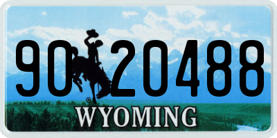WY license plate 9020488