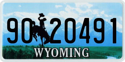 WY license plate 9020491