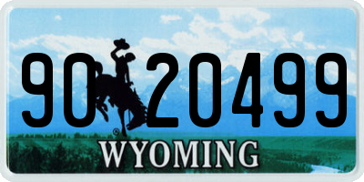 WY license plate 9020499