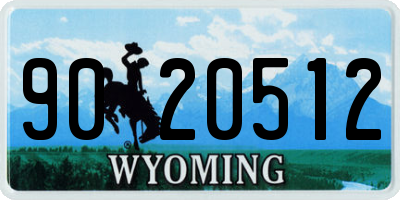 WY license plate 9020512