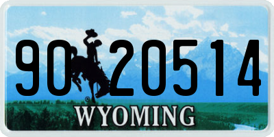 WY license plate 9020514