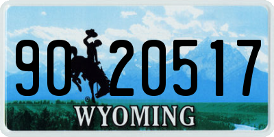 WY license plate 9020517