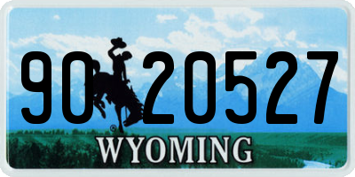 WY license plate 9020527