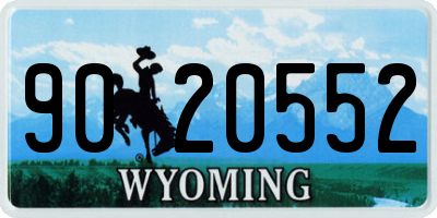 WY license plate 9020552