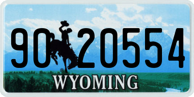 WY license plate 9020554