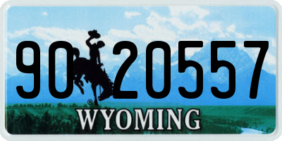 WY license plate 9020557