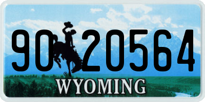 WY license plate 9020564