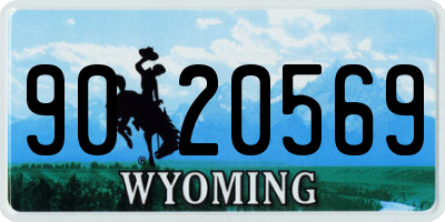 WY license plate 9020569