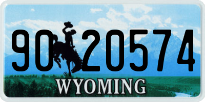 WY license plate 9020574