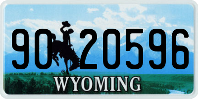 WY license plate 9020596