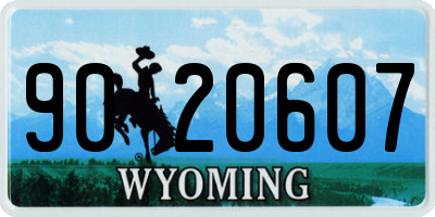 WY license plate 9020607