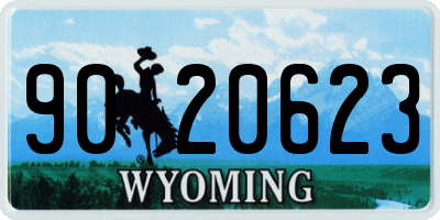 WY license plate 9020623