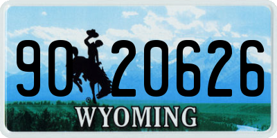 WY license plate 9020626