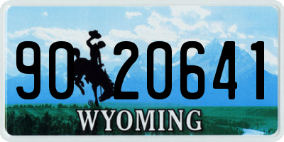 WY license plate 9020641