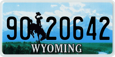 WY license plate 9020642