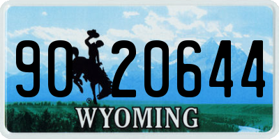 WY license plate 9020644