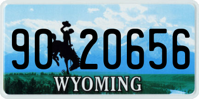 WY license plate 9020656