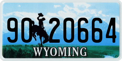 WY license plate 9020664