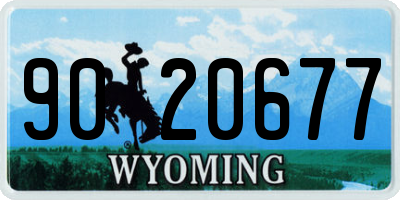 WY license plate 9020677