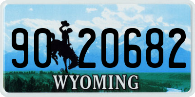 WY license plate 9020682