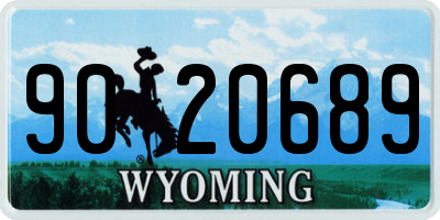 WY license plate 9020689
