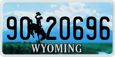 WY license plate 9020696