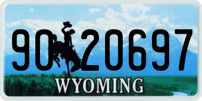 WY license plate 9020697