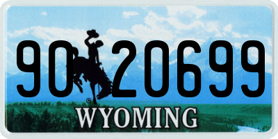 WY license plate 9020699