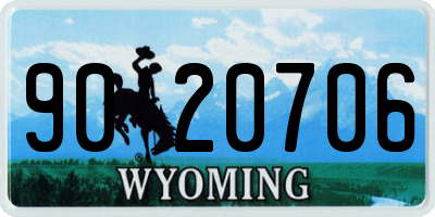 WY license plate 9020706