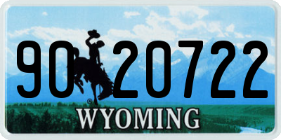 WY license plate 9020722
