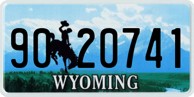 WY license plate 9020741