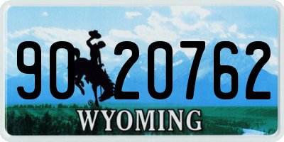 WY license plate 9020762