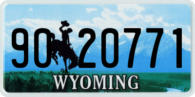 WY license plate 9020771