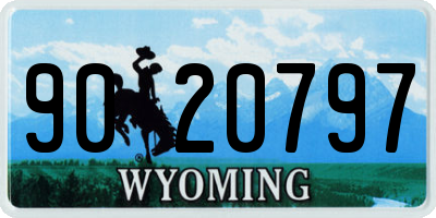 WY license plate 9020797
