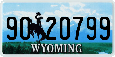 WY license plate 9020799