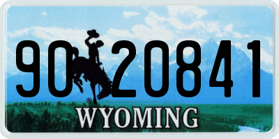 WY license plate 9020841