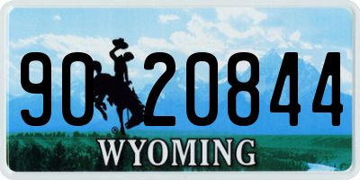 WY license plate 9020844