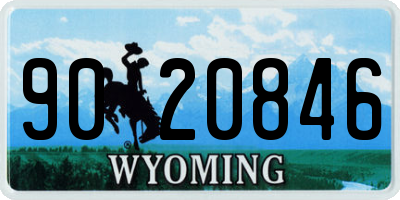 WY license plate 9020846