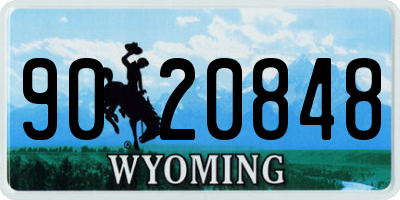 WY license plate 9020848