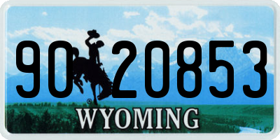 WY license plate 9020853