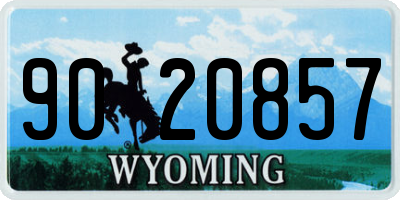 WY license plate 9020857