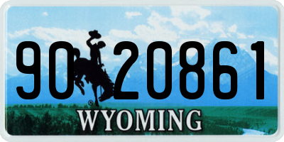 WY license plate 9020861