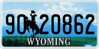 WY license plate 9020862