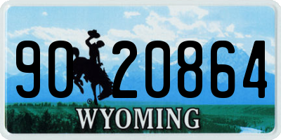 WY license plate 9020864