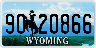 WY license plate 9020866