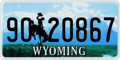 WY license plate 9020867