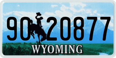 WY license plate 9020877